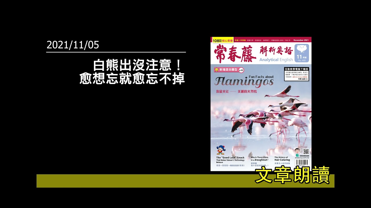 解析英語 白熊出沒注意 愈想忘就愈忘不掉 The White Bear Phenomenon Youtube