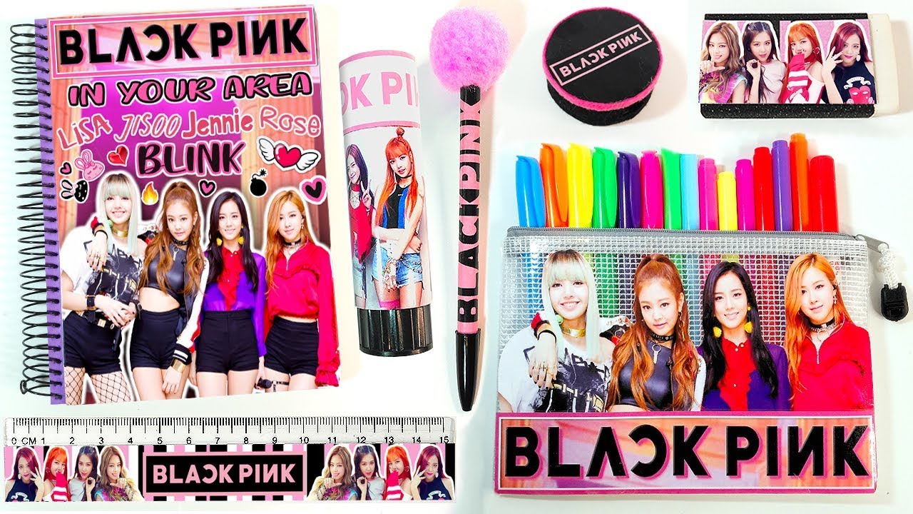 🌸🖤DIYS: 7 IDEAS DE ÚTILES ESCOLARES DE BLACK PINK  K-POP|| Regreso a Clases🖤🌸