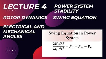 Lecture 4: Power system stability | Rotor dynamics and swing equation | Electrical angle