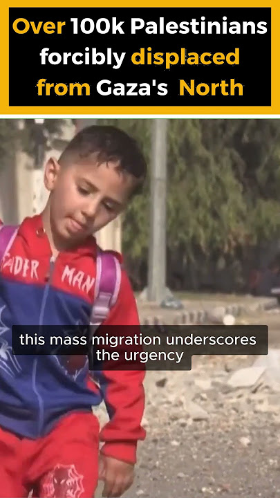 Over 100k Palestinians forcibly displaced from North Gaza #ytshorts #news #newsto #gazaunderattack