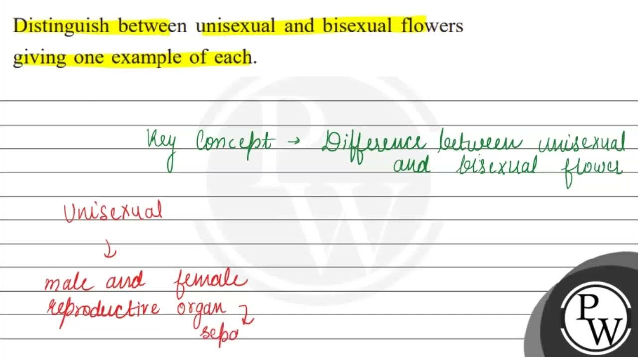 Distinguish between unisexual and bisexual flowers giving one example
