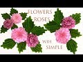 Como hacer rosas con hojas fácil a Crochet