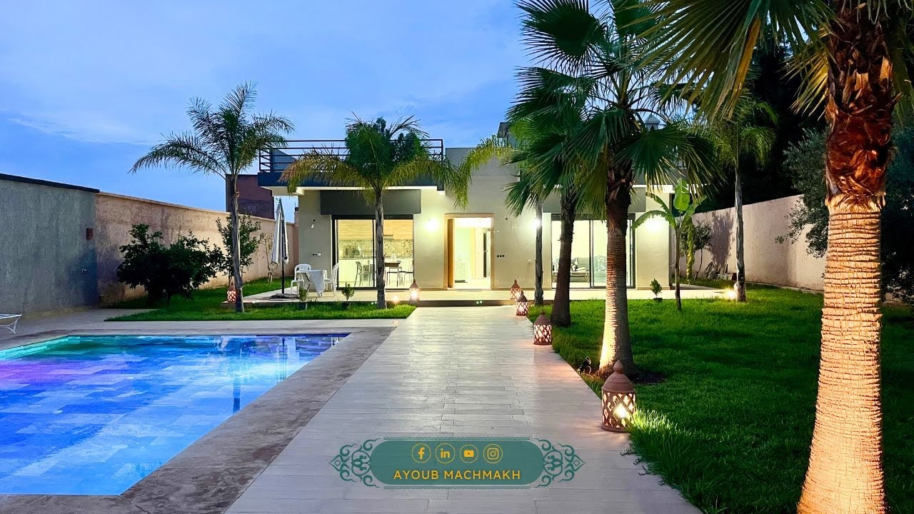 فيلا راقية مع مسبح 🏡خاص للكراء اليومي في مراكش 15 دقيقة من منتجع AMLKIS🏞 MARRAKECH