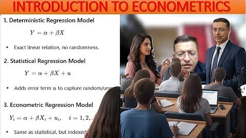 INTRODUCTION TO ECONOMETRICS:  Deterministic, Statistical & Econometric Story