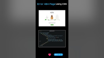 Animated error 404 page using #html #css #cssanimation #javascript #webdesign