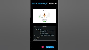 Animated error 404 page using #html #css #cssanimation #javascript #webdesign