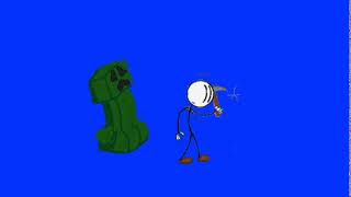 Creeper Blue Screen - Stealing The Diamond - Henry Stickmin