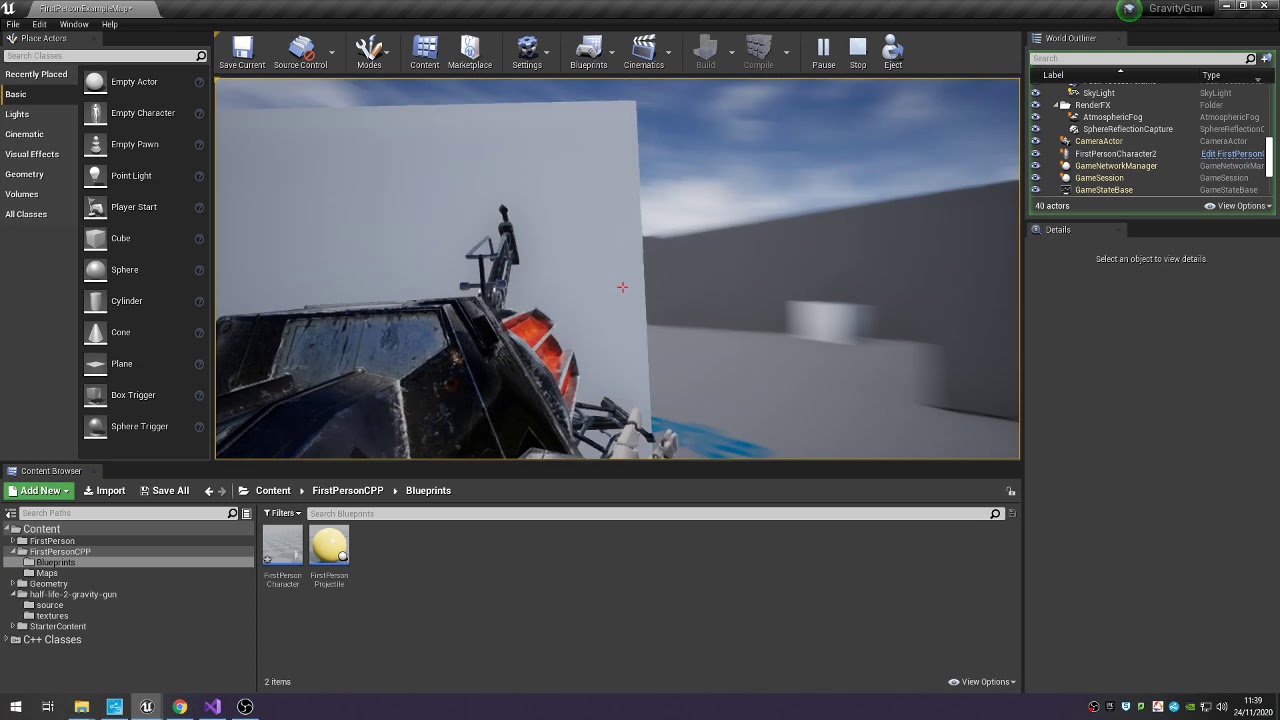 Gravity Gun Unreal - YouTube