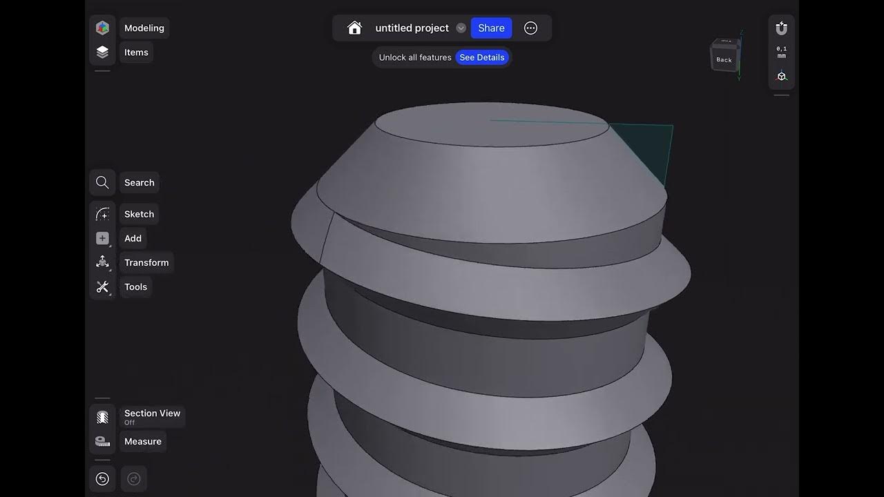 How to make a screw/thread with Shapr3D for beginners YouTube