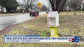 Real estate box repurposed into tiny museum in Nashville neighborhood