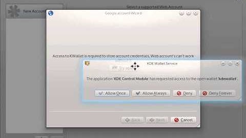 WebAccounts KWallet fixes