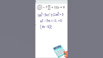 Second-order Homogeneous Linear Ordinary Differential Equation  #maths #differentialcalculus #ODE