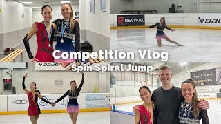 Spin Spiral Jump day -  Adult Ice Skating Competition Vlog 🥉🩷✨