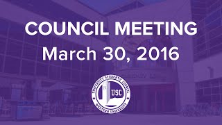 Council Meeting - March 30, 2016