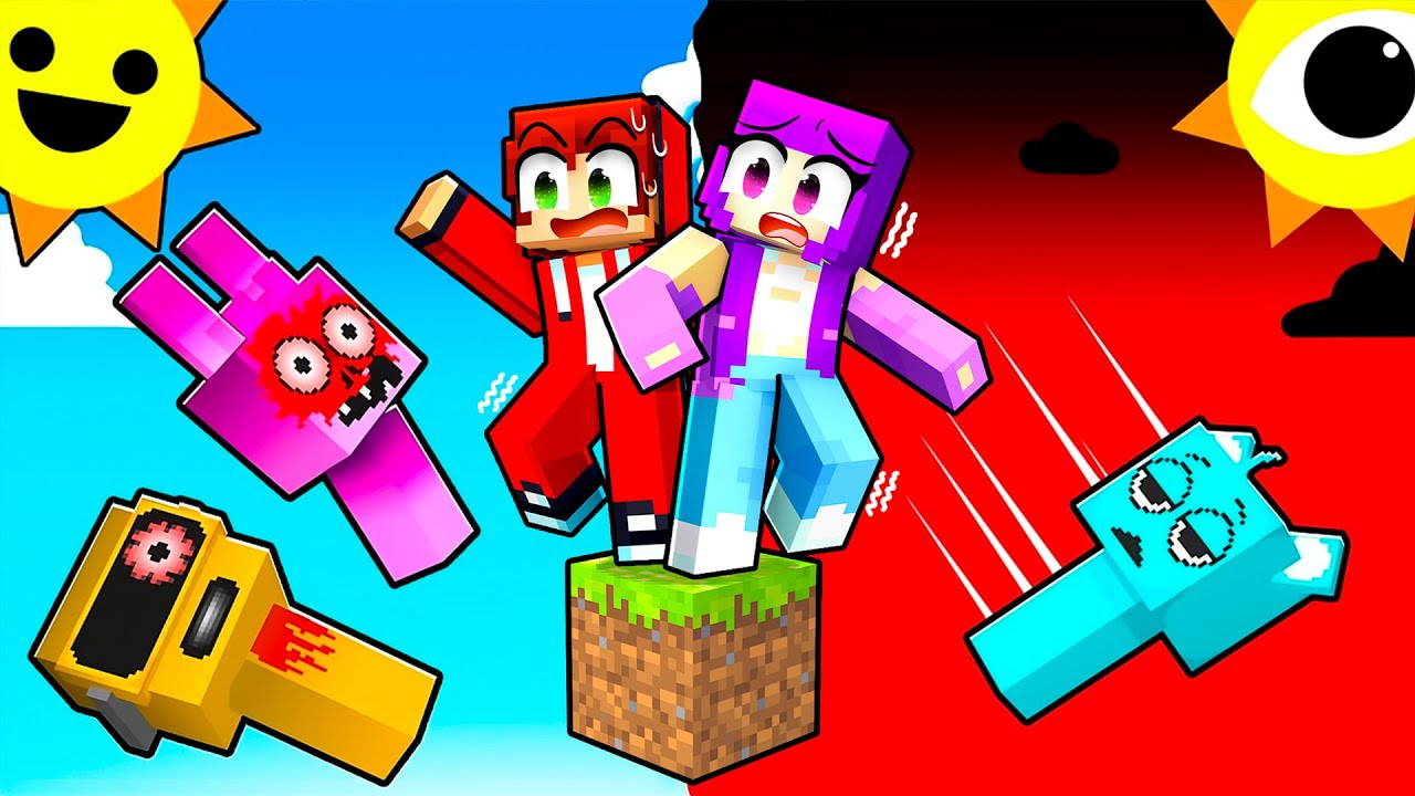 Minecraft ama TEK BLOK SPRUNKİ