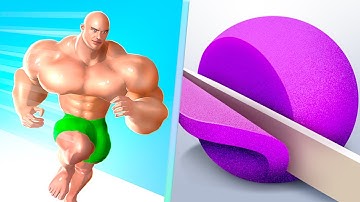 🟫 🐚 Muscle Rush Vs ASMR Slicing in Max Level Gameplay Walkthrough iOS,Android New Trailer HU2W7HYA