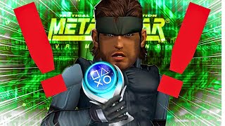 I was First Achiever for METAL GEAR SOLID's Platinum Trophy