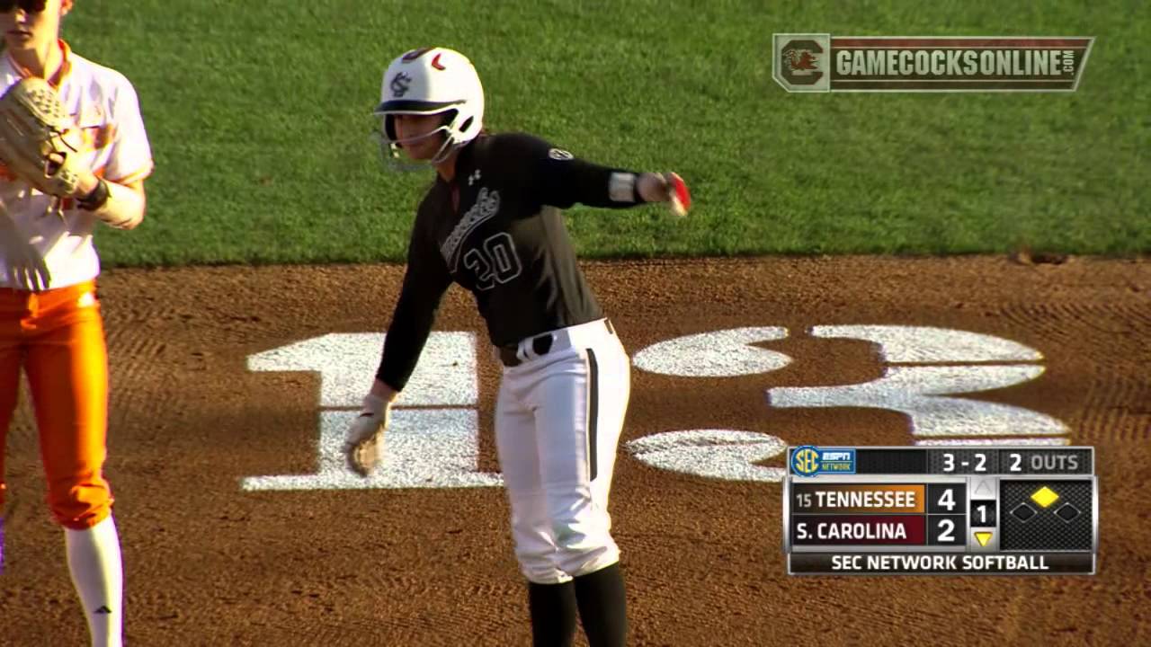 South Carolina Softball 76 Win in Nine Innings Over Tennessee YouTube