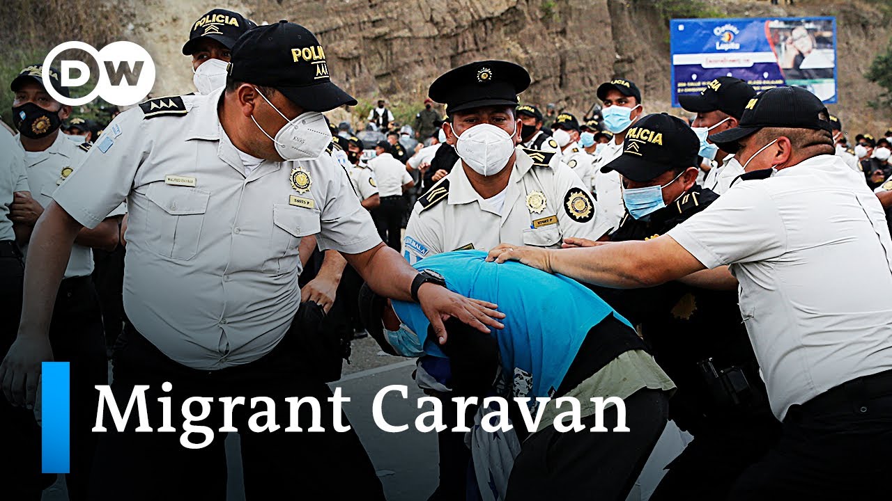 Film backdrop image for Guatemala cracks down on US-bound migrant caravan (2021)