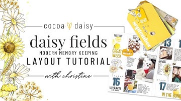 September 2022 "Daisy Fields" Modern Memory Keeping Layout Tutorial