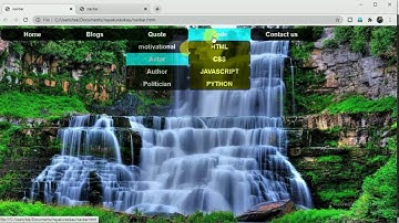 Drop Down Menu bar using HTML and CSS in Nepali