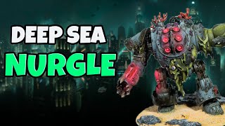Painting the Mezgike DredgeNaught. MY NEW Deep Sea Nurgle Army!