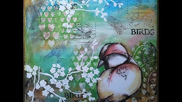 Mixed Media Canvas Start To Finish Video mit Faber-Castell Gelatos