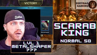 SCARAB KING STAGE 50 NORMAL WITH LVL 1 METALSHAPER! | Raid Shadow Legends Doom Tower Guide