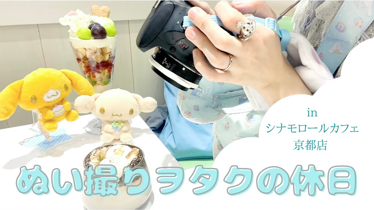 シナモロールカフェで秋メニューを食べる / ぬい撮りヲタ活 - YouTube