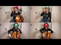 Super Mario Bros for 3 Cellos... and egg shaker...