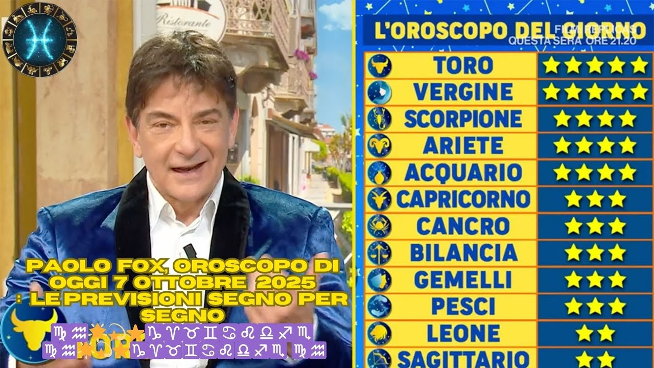 oroscopo di oggi di paolo fox