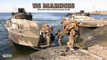AMPHIBIOUS INTEGRATION ‼️ Finland Jehu-U700 Assault Craft docks USS Gunston Hall (LSD-44)