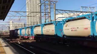 【エチレンタンク多数積載】JR貨物EF66-104 (1076レ) 熱田駅にて
