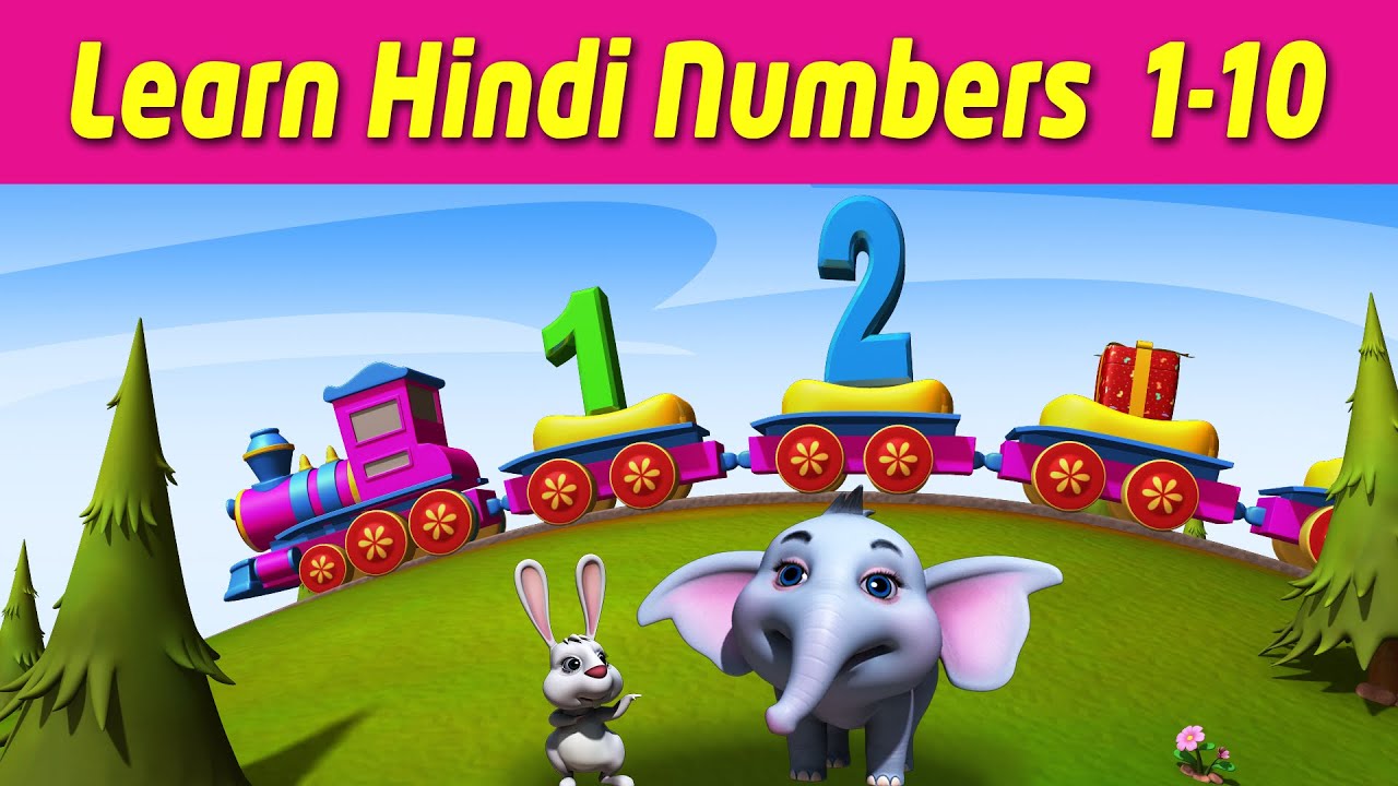 Learn Hindi Numbers 1 to 10  Easy Counting In Hindi For Kids   Learning 123 Numbers