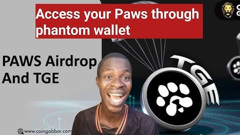 Paws airdrop :How to connect your Ton or Solana wallet.