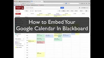 How to Embed Google Calendar Into Blackboard