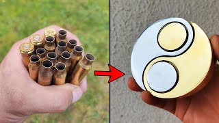 Casting Yin and Yang - Melting Brass Cartridge Cases Trash to Treasure