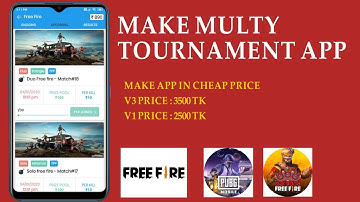 Make Free Fire, PUBG Mobile Multiple  Tournament App || Android Studio || Source Code
