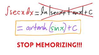 Stop Memorizing the 6 Basic Trig Integrals (Do This Instead)