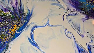 3D BLOOM ART ~ FORGET-ME-NOTS Fluid Art Flower Painting ~ 20x20 canvas #acrylicpouring #abstractart