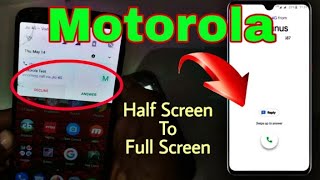 Call notification problem, how to solve notification problem / Motorola call display problem moto