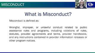 Medicaid Fraud, Abuse and Misconduct Presentation Update