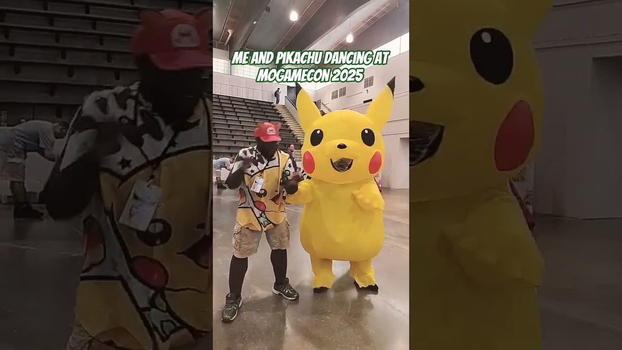 Pikachu Pokemon dance at mogamecon 2025.