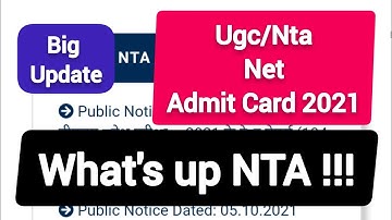 UGC NET Admit Card 2021                                      NTA NET Admit Card 2021