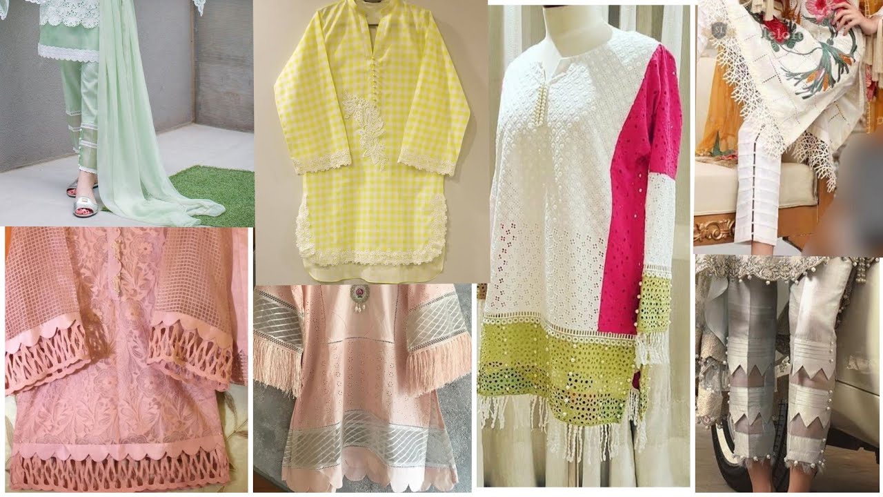 Creative 45 Casual Best Trouser & kurti Daman Idea's With Laces detailing video