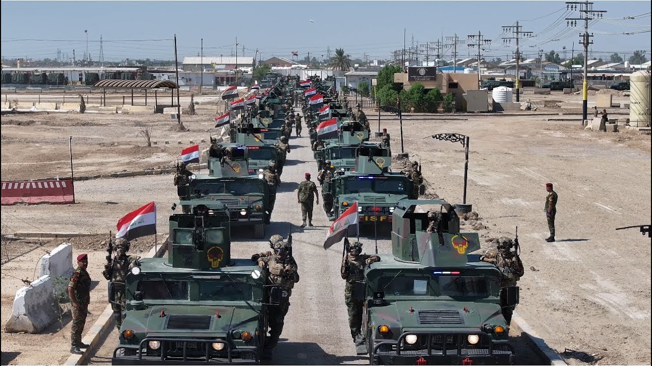 استعراض مهيب القوات الخاصة العراقية وسط بغداد امام قائد الدفاع ثابت العباسي