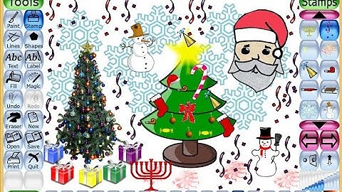 How to draw Christmas Scene in Tux Paint