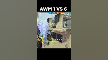 AWM 1 VS 6 PRACTICE CUSTOM MOMENT | GARENA FREE FIRE #shorts #youtubeshorts