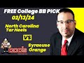 College Basketball Pick - North Carolina vs Syracuse Prediction, 2/13/2024 Free Best Bets & Odds