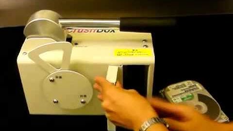 How to completely destroy, erase and delete hard drive data by Crush Box portable manual machine